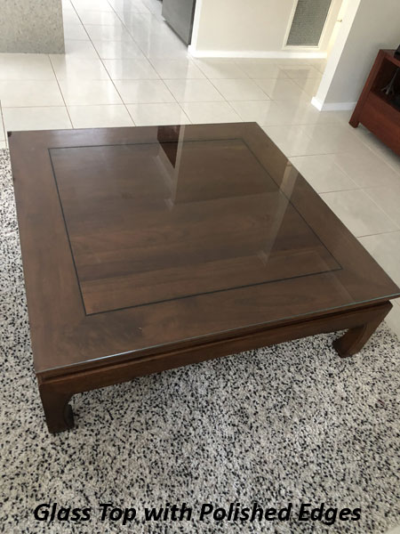 colored glass table top